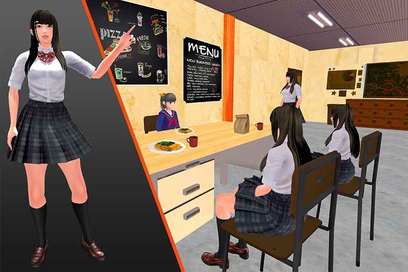高中虚拟女孩模拟器手机游戏官方版图片1