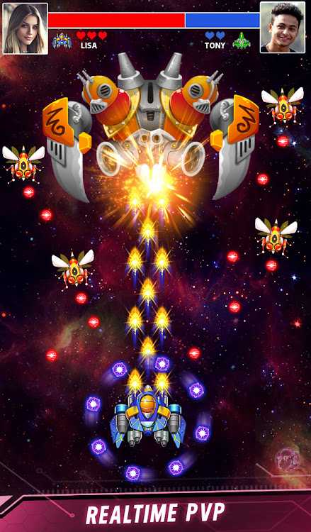 Galaxy Shooter Space Attack Unlimited gold mod apk图片1