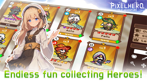 Pixel Heroes Idle mod apk Unlimited gold图片1